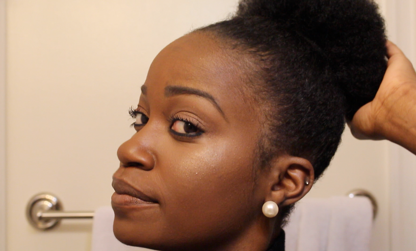 High Bun on Tapered Cut Natural Hair | Hydratherma Naturals Hair Products!